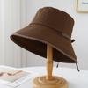 Bucket Hat Women Simple Bow Spring Summer Hats For Women Foldable Outdoor Travel Sun Protection Sunhat Bob Cap Female New