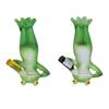 Лягушки Статуэтки Смола Украшения Ручная работа Легкие Забавные Поделки Лягушка Пьет Пиво для Сада Двора Уличного Патио Столешницы