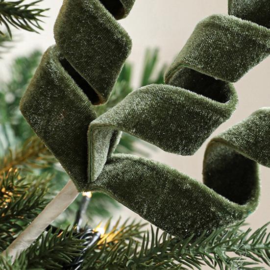 Бархатные спиральные рождественские стебли Красные Белые Зеленые Спиральные рождественские елочные пики DIY Поделки для венка Камины Наполнитель для вазы Праздничное украшение