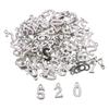 100pcs Alloy Numbers Charm Pendants Sliver Alloy Charms Pendants  for Jewelry Making