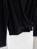 Velvet V-neck Crossover Long-Sleeve Women's Top - Autumn/Winter Slimming Versatile Layer
