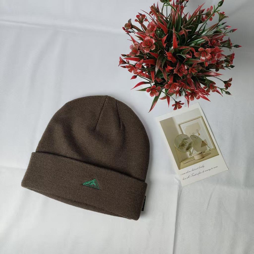 High-quality new inverted triangular standard knitted hat for women, thickened warm wool hat in autumn and winter, ear protector, versatile cold hat