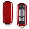 Key Cover for Mazda Axela Axela T-carbon Case/Key CX-5, CX-3, CX-8, MPV, Roadster, ND5RC, NDERC, Axela, Sport, Sedan, Etc. (Red)