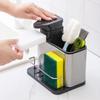 3-in-1 Tableware Storage Rack Detergent Dispenser Kitchen Drain Rack  Kitchen Cleaning