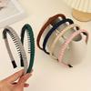 New Children Sweet Solid Toothed Anti Slip Headband Kids Lovely Colorful Hair Hoop Baby Girls Cute Acrylic Hair Accessories
