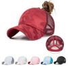Women's Ponytail Baseball Cap Mesh Camouflage Summer Leisure Simple Snapback Cap Outdoor Streetwear Sport Hat for Women Men