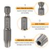 1/3/5 шт. TT6-TT50 Безопасные биты Torx для отвертки 1/4" Шестигранный хвостовик Магнитные Защищенные от взлома 6-лучевые Звездообразные Биты для шуруповерта