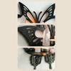 1 шт. черная полая винтажная плавающая бабочка в форме настенного декора, стеллаж для хранения, деревянная полка
