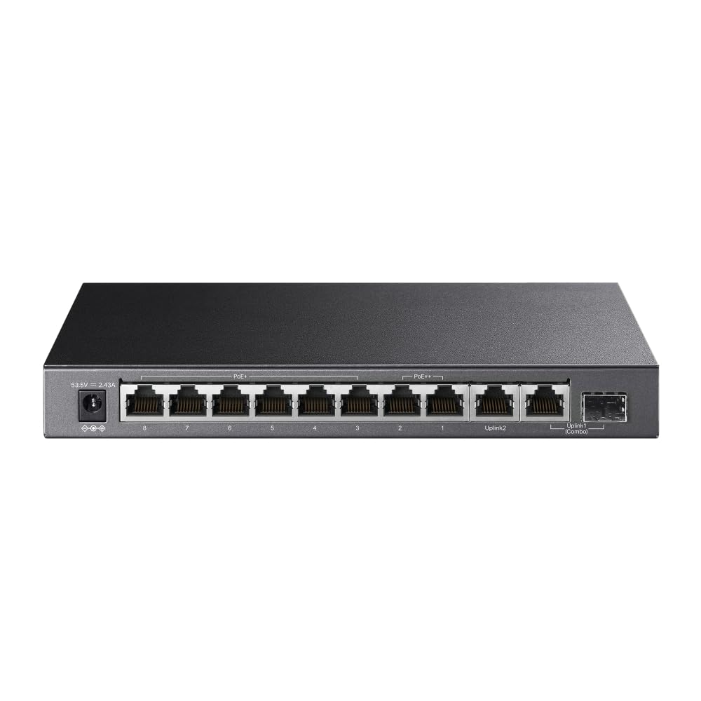 Гигабитный настольный коммутатор с портами UN 1 шт. TP-LINK 10-портовый PoE+6 и PoE++2 TL-SG1210PP