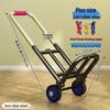 Сверхпрочная складная ручная тележка с резиновыми колесами