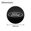 56mm 4Pcs Wheel Center Hubcap For Ford Focus Mondeo Edge Ecosport Ranger Fiesta Fusion Kuga Car Styling Logo Exterior Accessorie CVY1