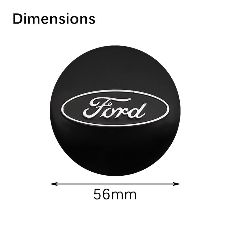 56mm 4Pcs Wheel Center Hubcap For Ford Focus Mondeo Edge Ecosport Ranger Fiesta Fusion Kuga Car Styling Logo Exterior Accessorie CVY1