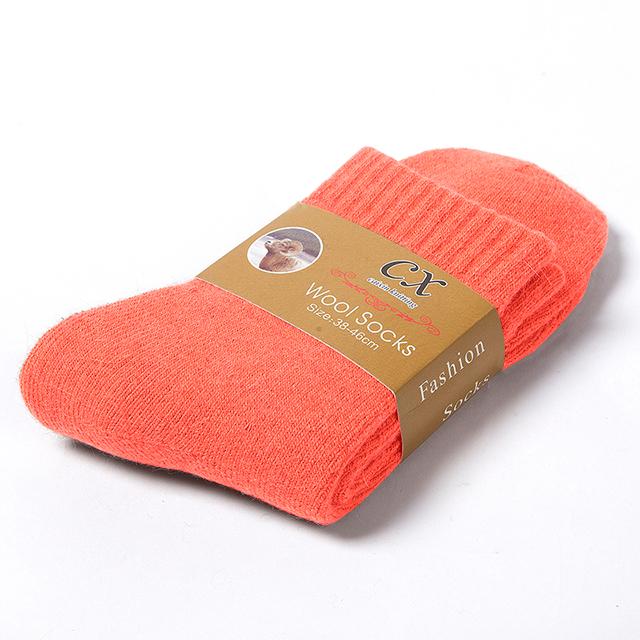 Winter Warm Women Socks Wool Male Men Socks Super Thicker Solid Socks Merino Socks Against Cold Snow Terry