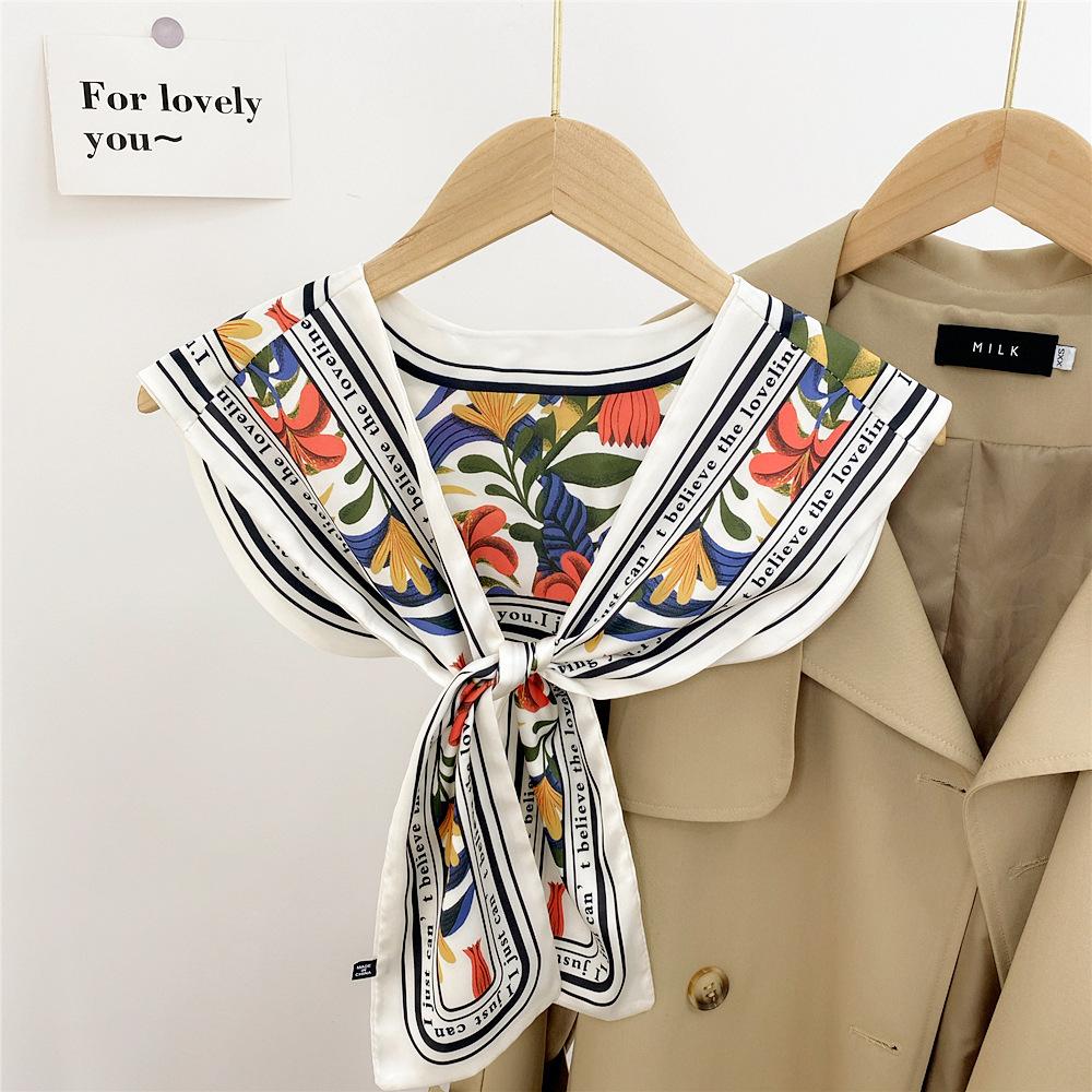 New Shoulder Scarf Shawl Women'S Fake Collar Shoulder Protection Scarf Air-Conditioned Room Camisole Decoration Paired With Neck Protection Knot