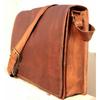 Vintage Leather Messenger Real Satchel Bag Brown Genuine Laptop Briefcase