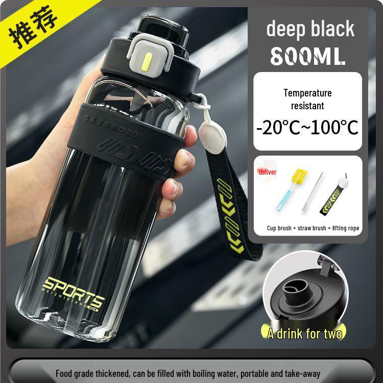 Летняя портативная спортивная бутылка для воды для мальчиков 2025 года - Устойчивая к высоким температурам, Большой емкости, Идеальна для фитнеса и активного отдыха