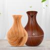 Мини-увлажнитель воздуха в форме вазы с текстурой дерева, тихий, с холодным паром, USB, настольный диффузор для автомобиля, офиса, комнаты, спальни