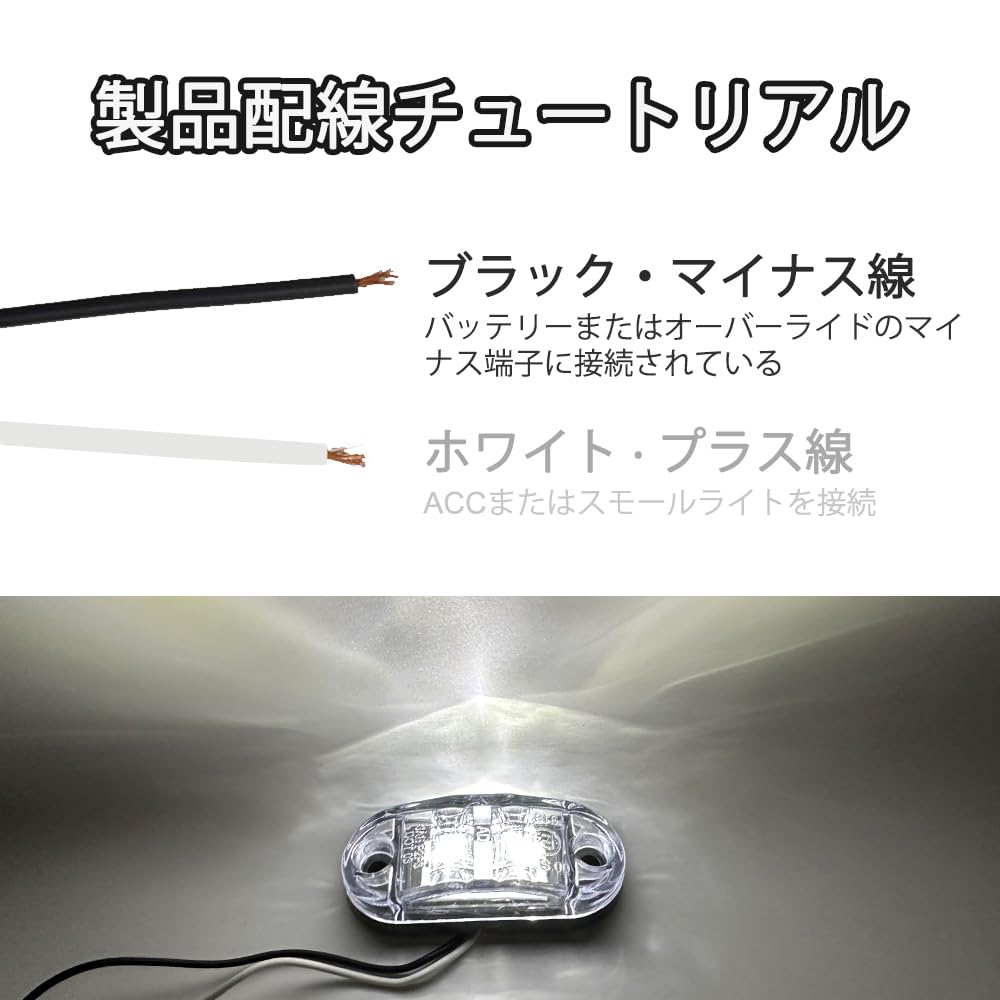 Светодиодный габаритный фонарь - 24 В Габаритный фонарь для грузовика Боковой габаритный фонарь Указатель поворота Грузовик Белый Комплект из 4 штук