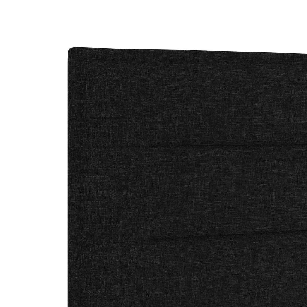 Storage Bed with Mattress Black 200 x 200 cm Fabric