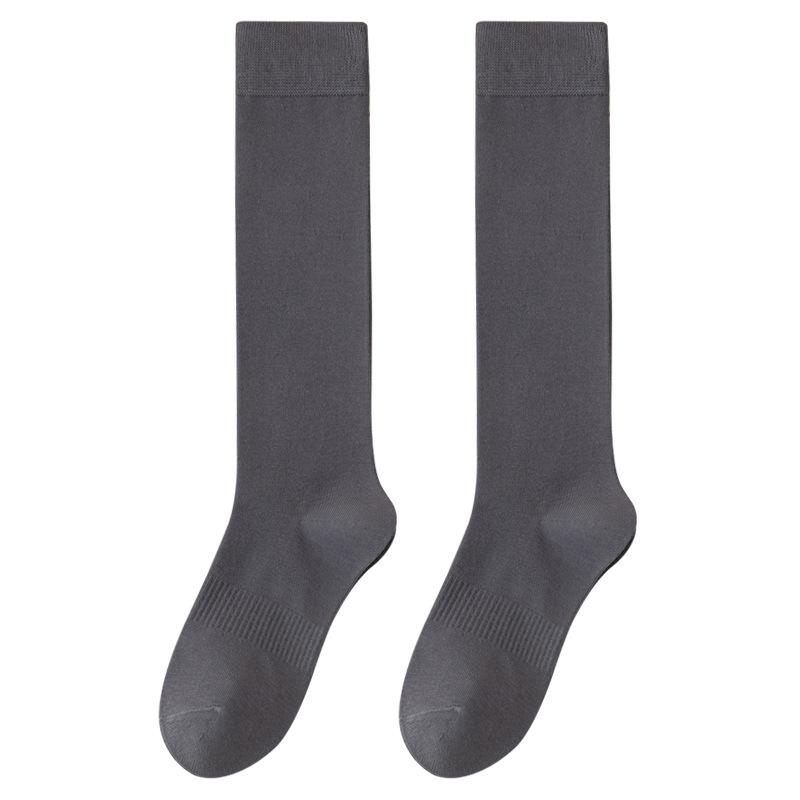 Весенне-летние простые и универсальные гольфы до икры, однотонные хлопковые носки, утягивающие и формирующие компрессионные носки, носки средней длины