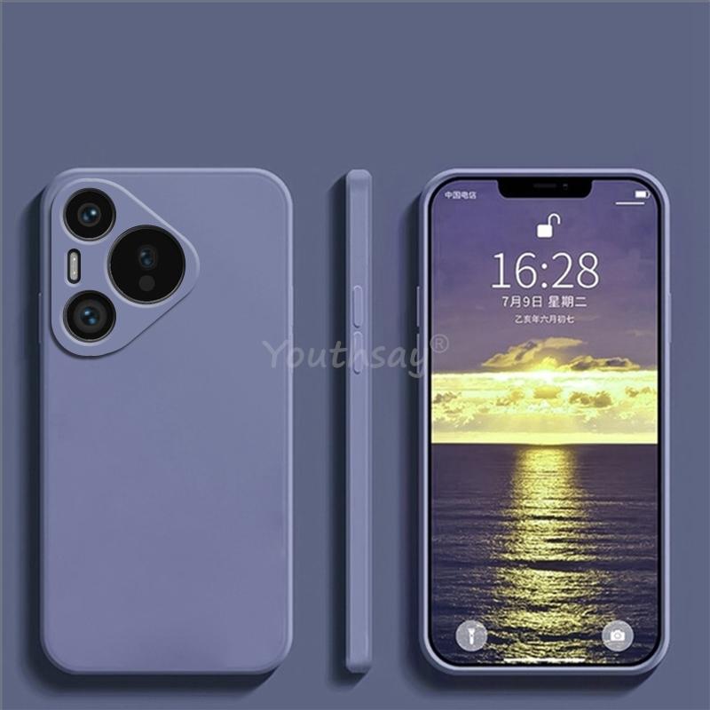 Для Huawei Pura 70 Pro Чехол Pura 70 Pro Чехол Жидкий Силиконовый Простой ТПУ Противоударный Матовый Защитный Телефон Huawei Pura 70 Pro Чехол