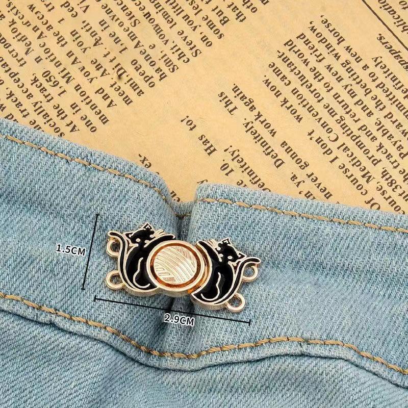 Съемная застежка для утяжки талии, невидимая кнопка, брошь, ювелирное изделие, джинсы, брюки, одежда, пряжка для талии, инструмент для регулировки пояса