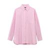 ZA1116 women's new European and American style fashion striped loose and comfortable long-sleeved lapel shirt 1191161