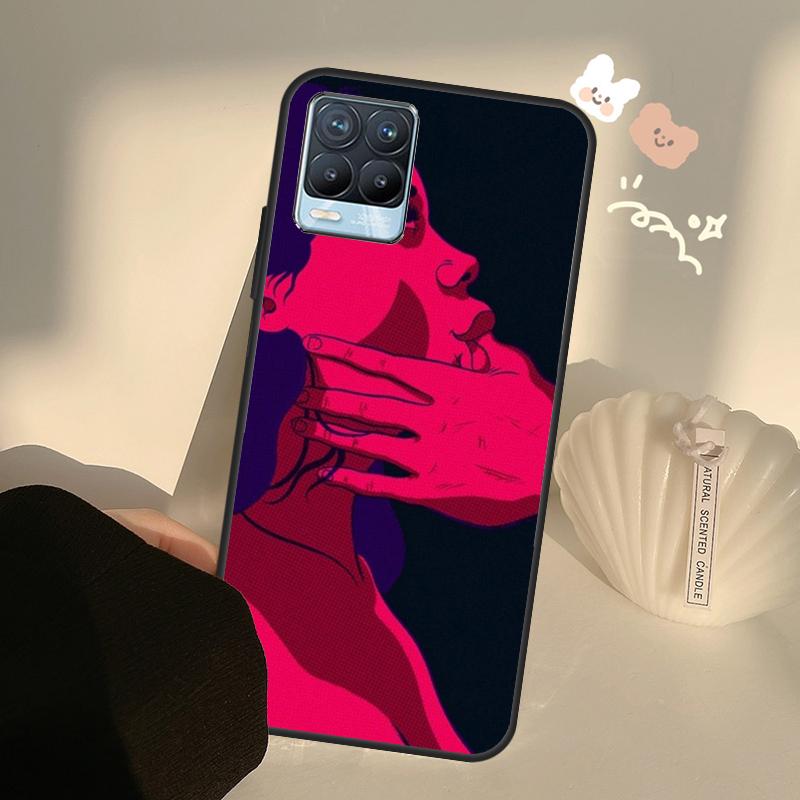 Сексуальный женский чехол с красными губами для девочек Realme 8 9 Pro Plus GT Neo 2 GT Master 9i 8i, чехол для телефона OnePlus 9 10 Pro 9R Nord2
