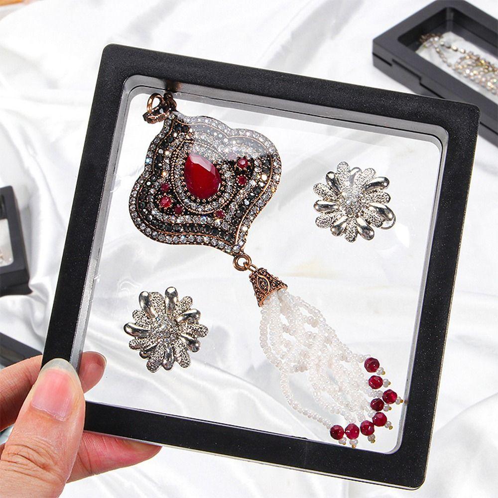 Ring Floating Frame Box Earrings Jewelry Display Box Durable Jewelry Storage Box  Jewelry