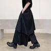 Мужская темная нестандартная юбка-брюки самурая Yohji Yamamoto с японскими лентами