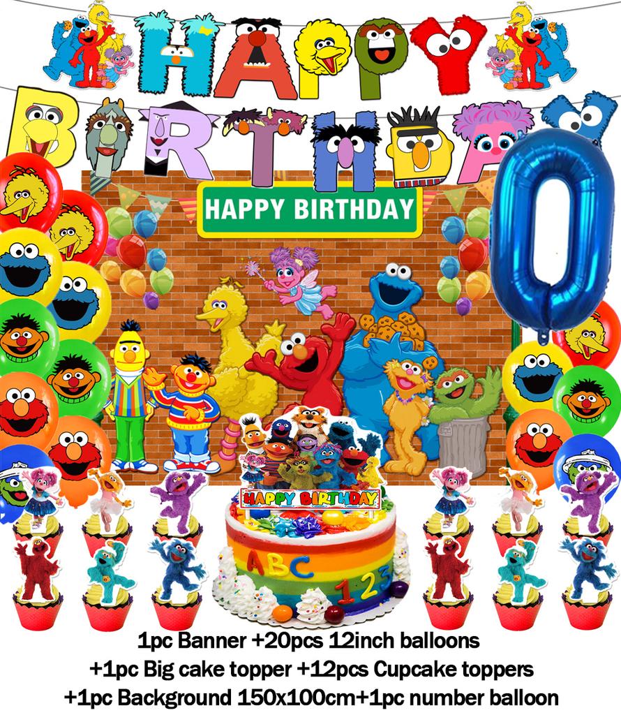 Cartoon Monster Birthday Party Decoration Background Cup Plate Balloons Biscuit Backdrop Party Supplies Baby Shower Kid Gift