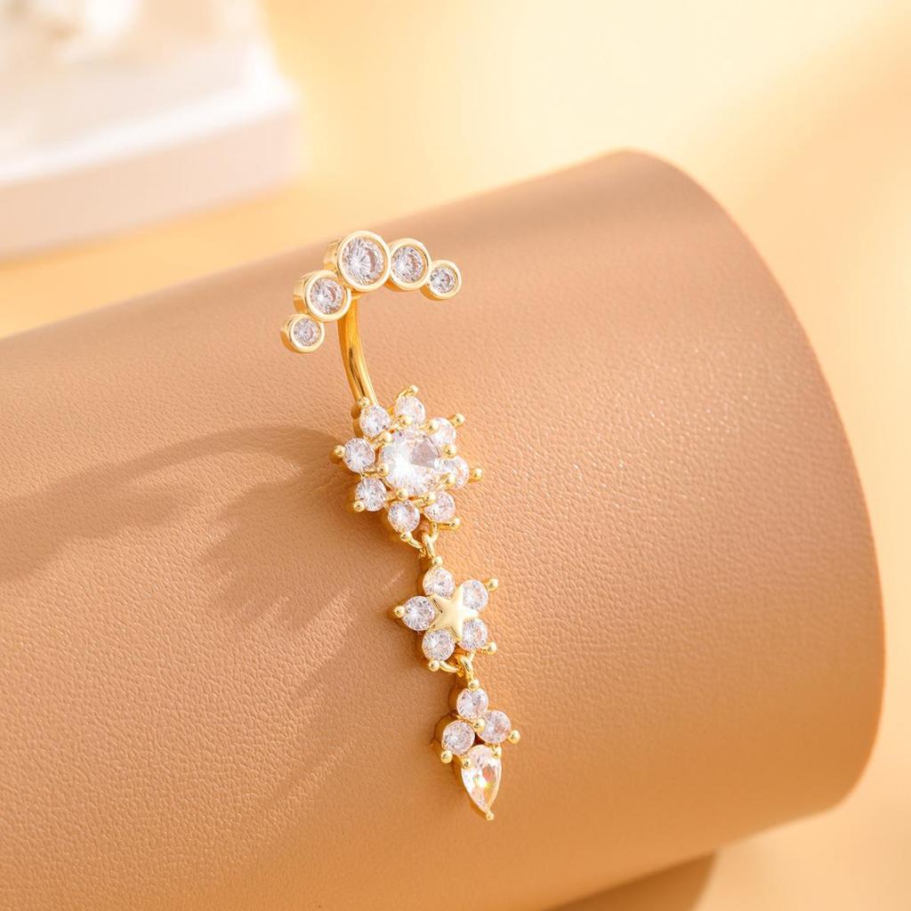 23 Циркониевое кольцо для пирсинга пупка - Украшения для пирсинга тела