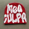 Fashion Versatile Knit Beanie Winter Warm Jacquard Cap Streetwear Letter Cold Hat