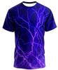 Men's 3D lightning print T-shirt summer short-sleeved casual round neck breathable street fashion personalized top