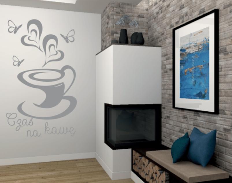 Naklejki do kuchni naklejka filiżanki kawa coffee serca 100 x 50cm g263_074