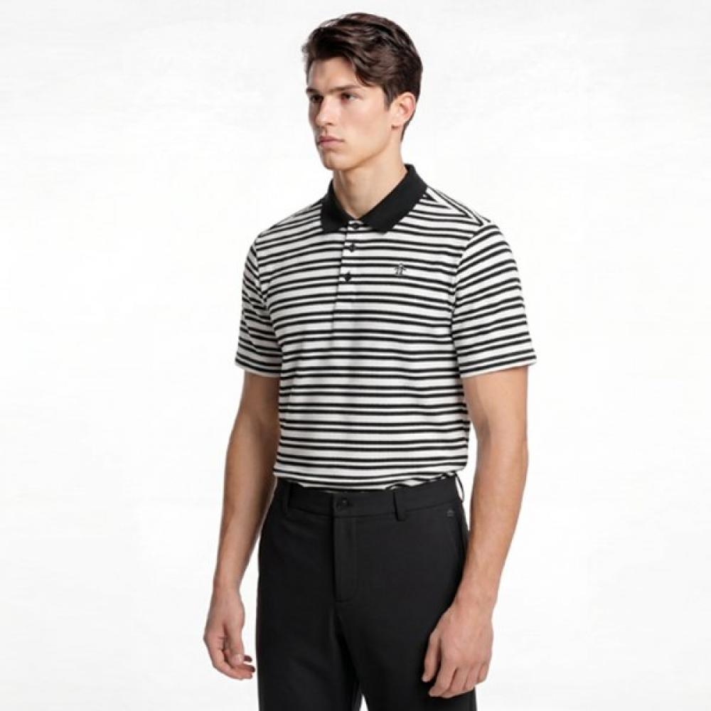 MunSingwear Men S Marine STripe T ShirT Black mr221mTS43
