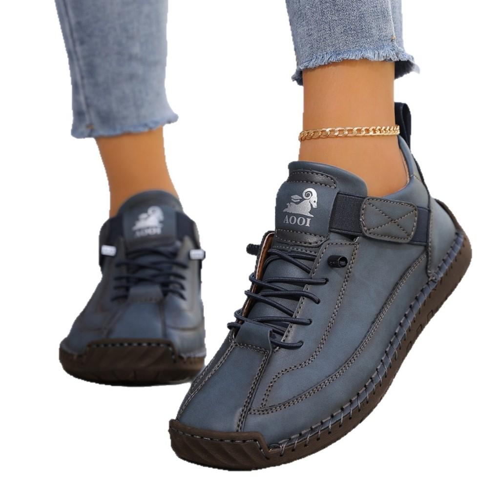Unisex Low Top Casual Sneakers With Pu Leather Upper Comfortable Rubber Sole For Daily Wear