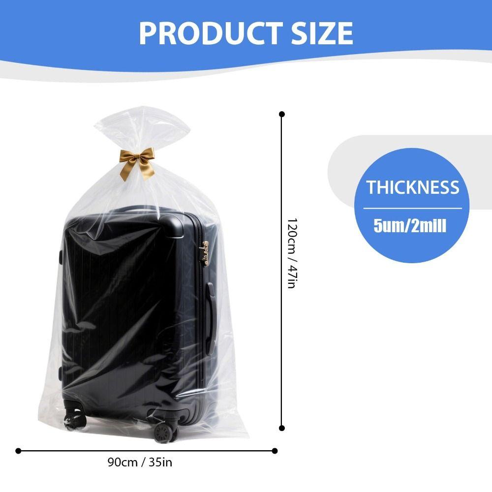 10pcs Flat Open Top Large Storage Bags Transparent Dust-Proof Cover Plastic Bags  Comforter