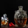 280ml Whiskey Decanter with Leak-Proof Seal Stopper Lion Design Large Capacity Glass Decanter Red Wine Decanter