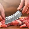Дамасская сталь Тесак для мяса Нож для обвалки Нож с молотком Кованый нож ручной работы Нож для нарезки с чехлом для ножа