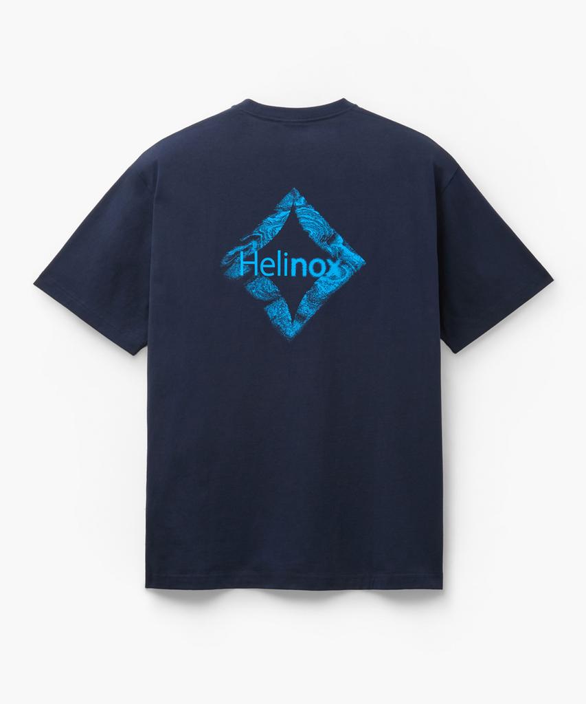 HELINOX WEAR Хлопковая футболка с коротким рукавом Eclipse_Темно-синий