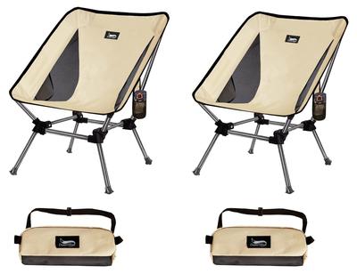 DesertFox Outdoor Camping Низкий Складной Стул с Подстаканником и Сумкой для Хранения, Легкий, [Уникальный Держатель],