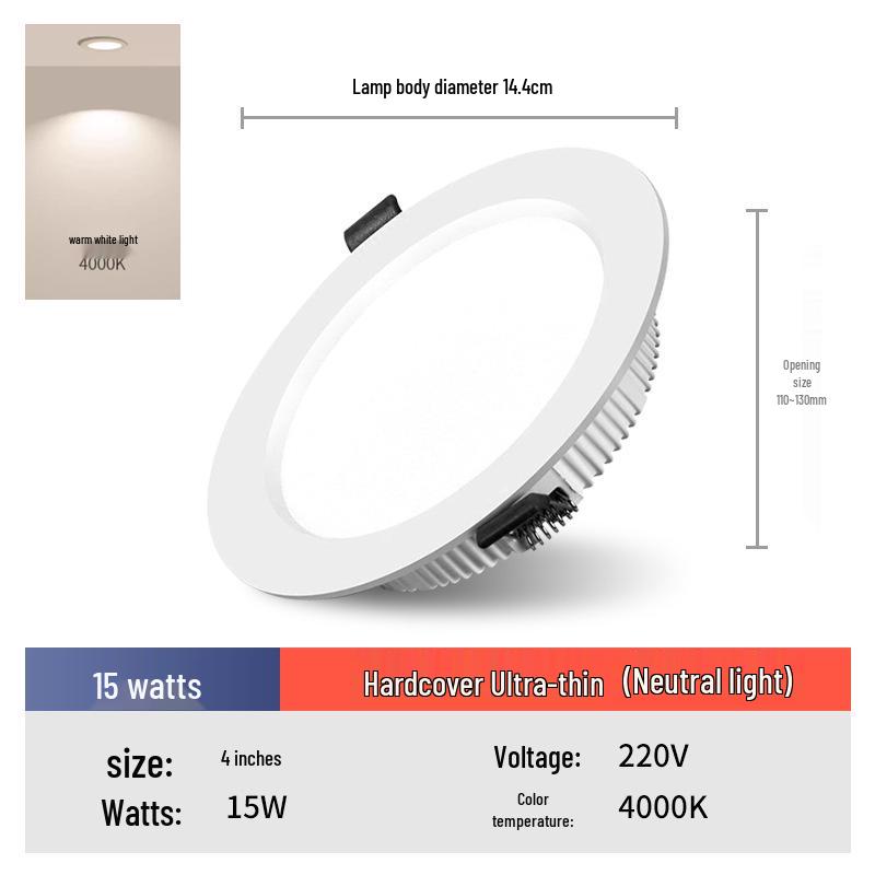 4-6 Inch Recessed Downlight, 12-Hole Ceiling Light for Living, Bedroom & Dining Rooms