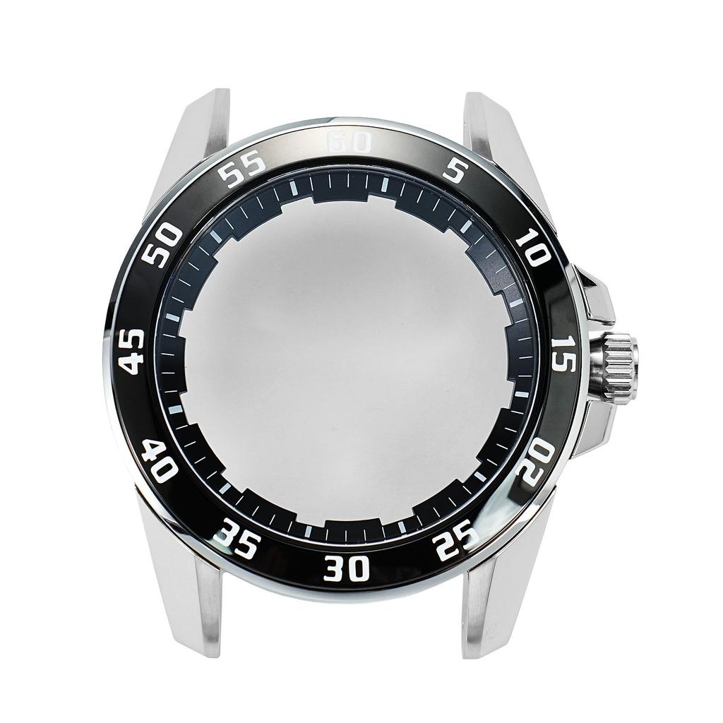For Seiko SNP055J1 Series Watch Case Stainless Steel Case Modified Ceramic Ring Scale Ring Outer Bezel Shell Accessories