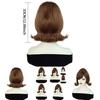 Cos Female Costume Wig With Slanted Bangs And Vintage Flipped Ends Made Of Hightemp Silk For Cosplay