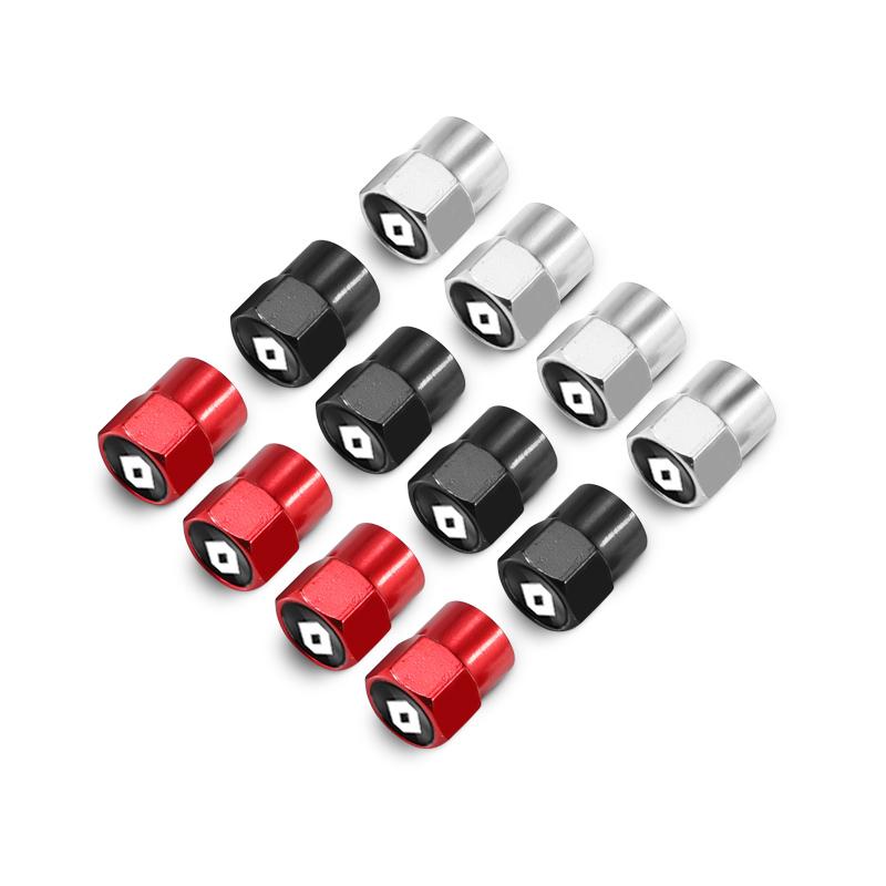 2026 Hot For Renault Hub Caps For Renault Megane 2 3 4 Twingo Clio Talisman Captur Traf 4Pcs/8Pcs Alloy Car Tire Valve Stem Air 