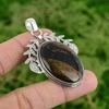 925 Sterling Silver Oval Bauxite Stone Bezel Ethnic Handmade New Pendant Jewelry