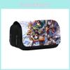 Titan Attack On  Anime Pattern Student Double Layer Flip Cover Stationery Bag