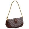 Coach Сумка на плечо Soho Flap 25 Classic Monogram с цепочкой, из покрытия и кожи, женская, коричневая CAN45-B4S0M