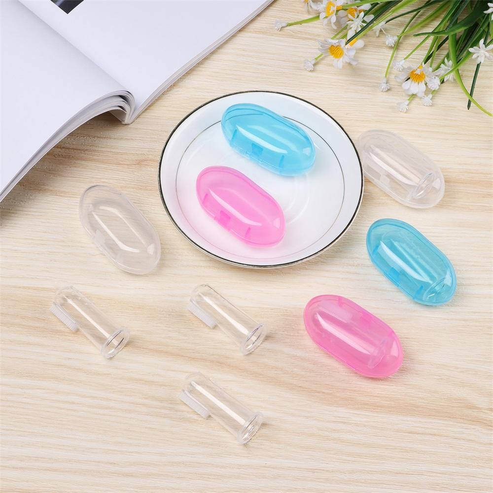 Supplies Soft Bristles PP Storage Box Pet Teeth Cleaning With Case Dog Toothbrush Finger Toothbrush